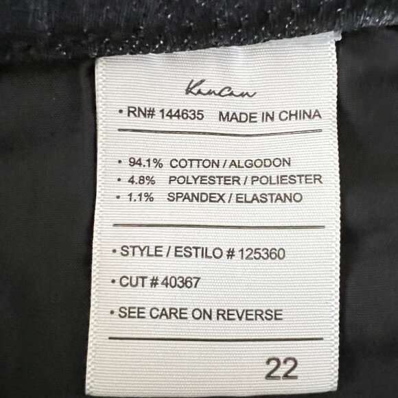 Kancan Women Distressed High Rise Ankle Black Stretch Denim Jean Size 22 - Picture 7 of 11